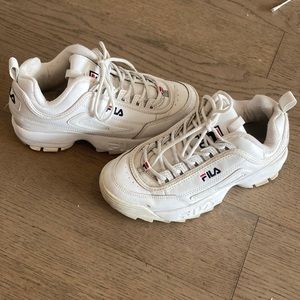 Fila Disruptor White Sneakers size 8